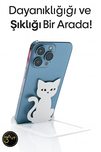 3art Metal Metal Telefon Tutacağı – Kaymaz, Sağlam ve Dekoratif Masa Üstü Stand