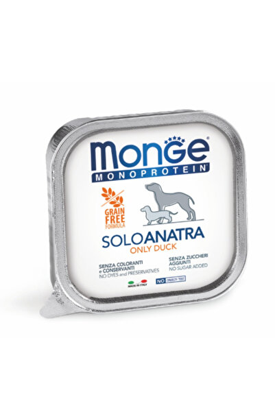 Monge monoprotein wet food for adult dogs, 100% duck pate 150 g