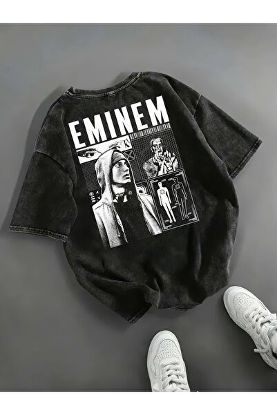 Freak Tshirt Black Color Printed Unisex Oversized Cut Washed Vintage T-Shirt