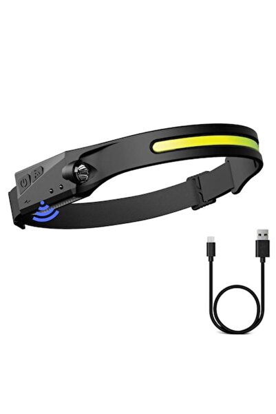 OEM LX200 LED Headlamp - COB + XPE, Motion Sensor, USB-C, 350 lm, 1200 mAh, Black