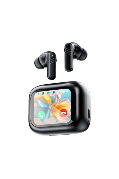 IdealTI Căști intraauriculare inteligente fără fir cu ecran tactil — Bluetooth 5.3, ANC și ENC, IPX5, negre