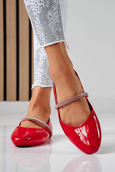 Zaira Balerini dama rosii din piele ecologica lacuita Zoe #22481 - 41