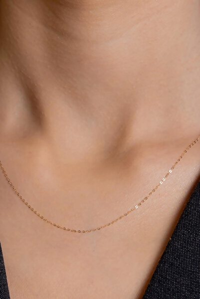 Bayar Gold 14 Ayar İnce Halkalı Zarif Altın Zincir Kolye