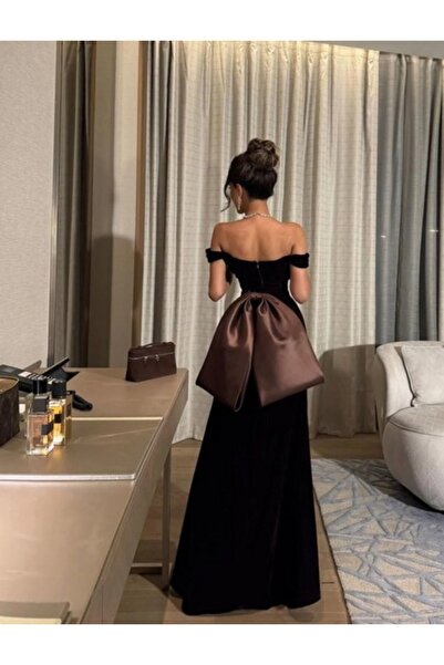 Mira فستان سهره أنيق ناعم مخمل