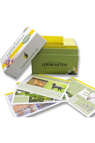 OEM Set de fișe pentru examenul de vânătoare, Jägerschmiede, subiecte diverse, limba germană
