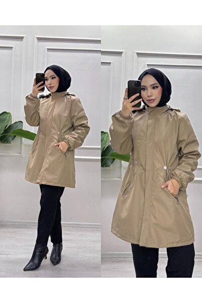 moda acar معطف قصير مبطن بالصوف من الداخل