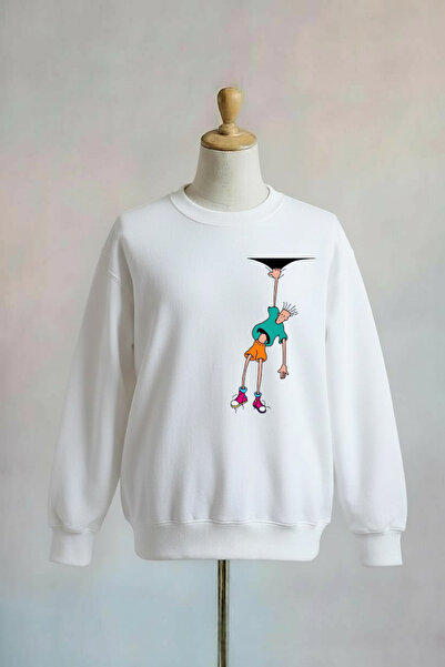 Vordevia سويت شيرت كبير الحجم مطبوع من القطن بثلاث خيوط