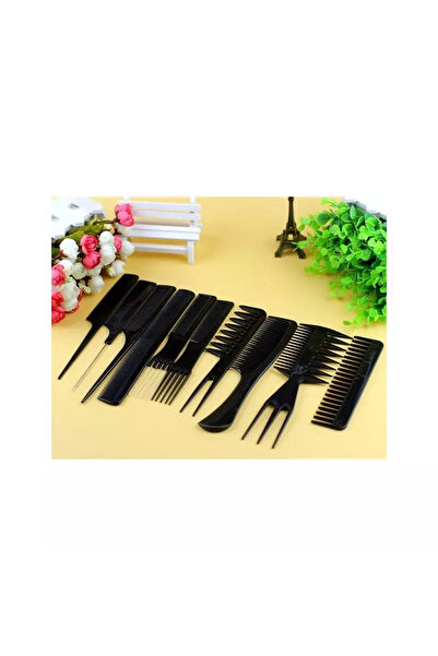 Gonga Set pentru frizerie si coafor, 10 piese, Gonga® Negru