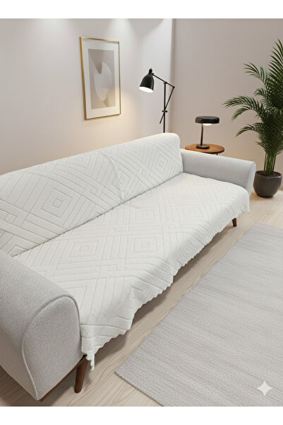 riselerhome Carie Kabartmalı Yumuşak Tüylü Koltuk Örtüsü Çok Amaçlı Koltuk Şalı Kaymaz Süngerli (160x200 cm)