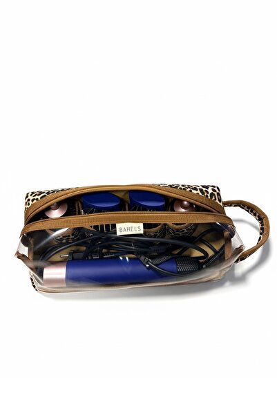 BAHELS Leopard Airwrap Compatible and XL Size Bag Travel Case for All Your Hairstyling Needs