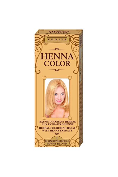 Henna Sonia Balsam colorant pentru păr Henna Color Toner fără amoniac, blond soare nr. 1, 75 ml, Venita