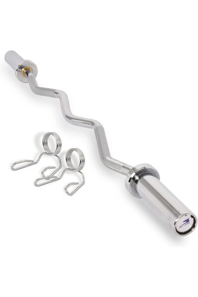 Skyland Olympic Curved Exercise Bar from Skyland, 1.2m length, Model EM-9265-Zip