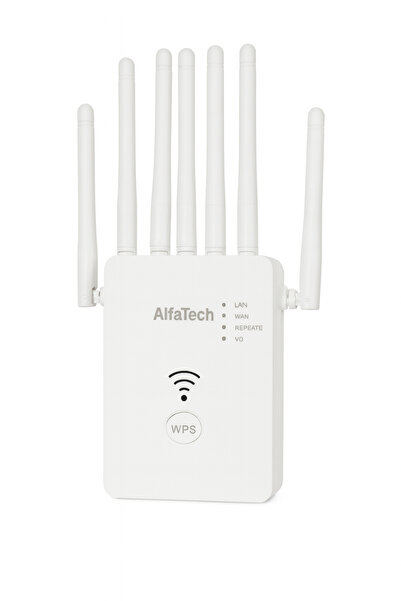 ALFATEC 300 Mbps 6 Antenli WiFi Sinyal Güçlendirici / Repeater