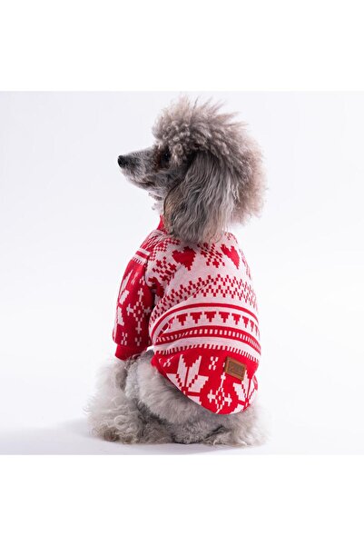 Pawstar Nordic Winter Snowflake Patterned Christmas Dog Sweati Dog Outfit Cat Outfit