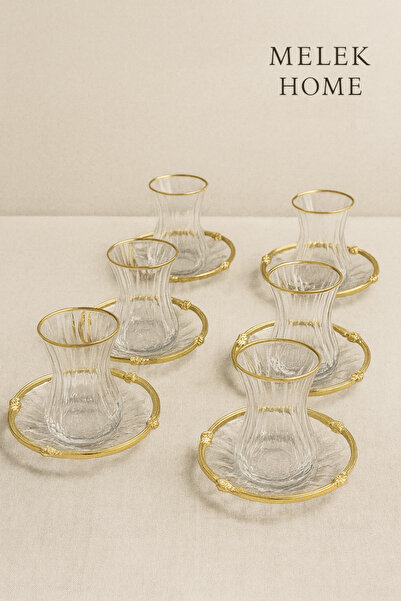 Paşabahçe Lüks çay seti gold