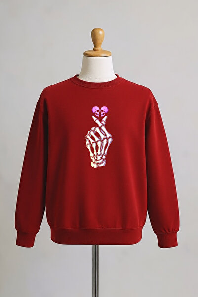 Vordevia سويت شيرت كبير الحجم مطبوع من القطن بثلاث خيوط