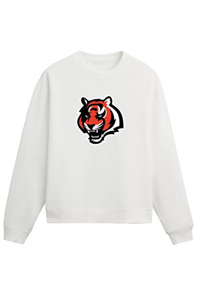 BA Sportswear Cincinnati American Football White Regular Sweatshirt