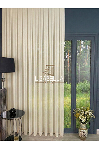 LisabellaHome Perdele modernă din tul simplu, gri, cafea cu lapte, cappuccino...