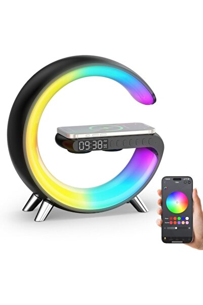 OEM Smart decorative clock with light, alarm, Bluetooth speaker, wireless cha...