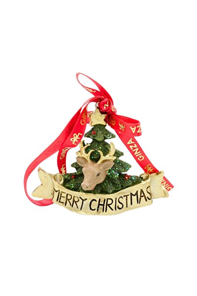 Ginza Christmas Kingdom Decoration, Classic, deer pattern in Merry Christmas gold tree