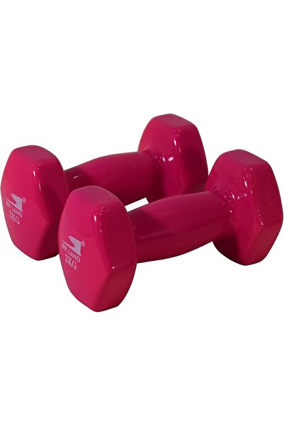 SKY LAND دمبل فينيل EM-9219R-2 مجموعة من 2 وزن وردي غير قابل للانزلاق 2 كجم ل...