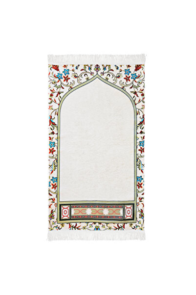 Yeşilipek Kabe İmamı Şönil Astarlı Seccade 01 Beyaz