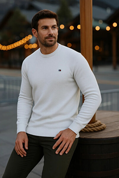 comstar سترة بيضاء طويلة للرجال للشتاء