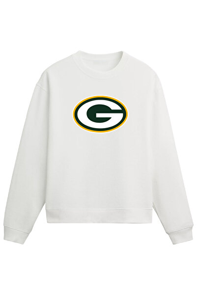 BA Sportswear سترة رياضية بيضاء عادية لفريق غرين باي لكرة القدم الأمريكية