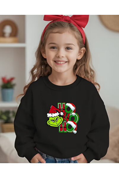 haha New Year's Themed Printed Long Sleeve T-Shirt for Children