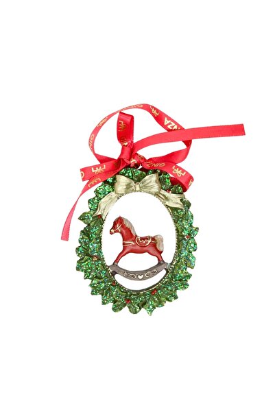 Ginza Christmas Kingdom Decoration, Classic, rocking horse garland pattern