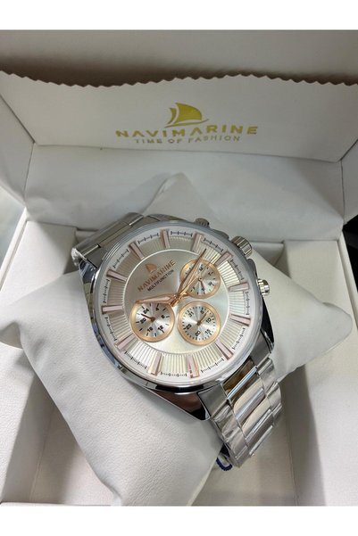 Navimarine Steel Case Cord Men's Wristwatch