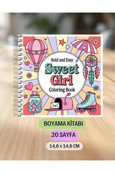 VORACRAFT Boyama Kitabı, Tatlı Kız Coloring Book KU0022