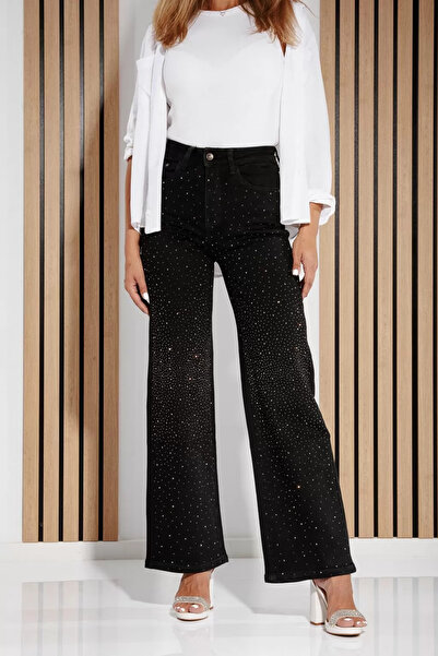 Zaira Athena Women's Flared Jeans Black #A1177 - M