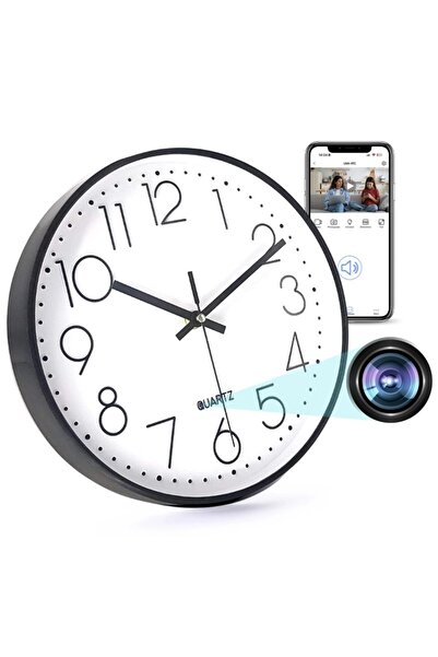 iUni Cameră video în ceas de perete W31, Wi-Fi, Full HD, alb-negru