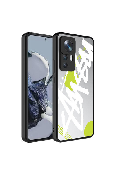 zore غطاء حماية للكاميرا بنمط مرآة لامع من Mi 12T، غطاء مرآة MSRA - نص