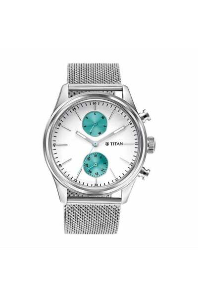 Titan Men's Watch 1805SM04 – Sleek Metal Case, Refined Dial, Adjustable Strap...
