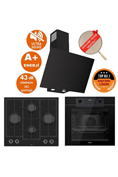 Ferre FryART & SilentArt Ravio Yeni Seri Sessiz Siyah Ankastre Set ( D077-SA ...
