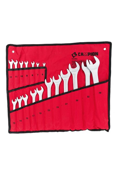 Campion Set chei fixe Champion, 6-36, 18 bucăți, crom-vanadiu