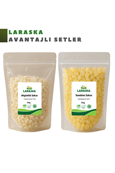Laraska Akgünlük Sakızı 50g Sandaloz Sakızı 50g Set Avantajlı