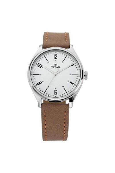 Titan ساعة رجالية 1802SL01 - علبة معدنية فاخرة، مينا عصري، سوار قابل للتعديل،...