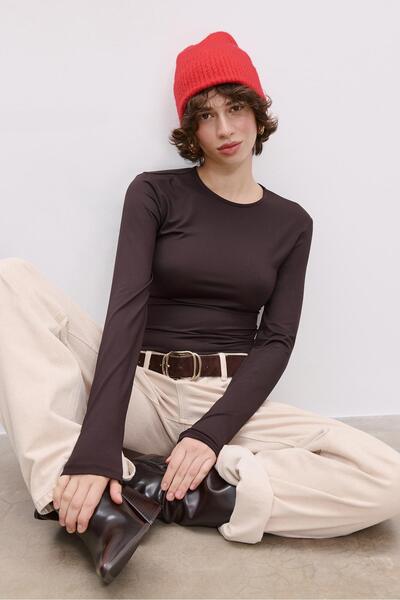 Stradivarius Long sleeve polyamide bodysuit
