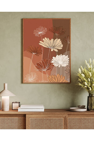 woodhomeworks Tek Parça Salon Ofis Dekor Tablo BLOOM