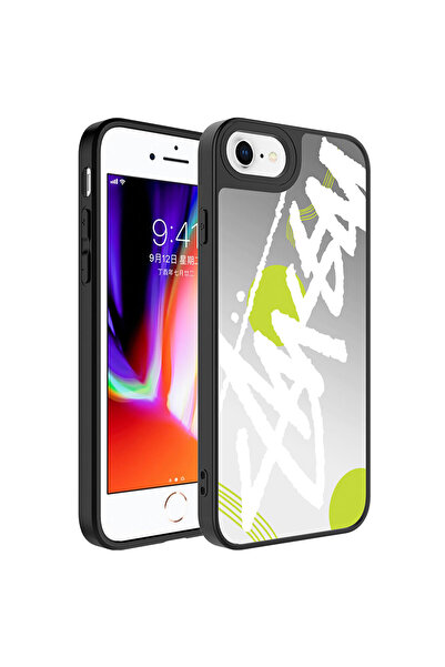 zore iPhone 7 Plus Case Mirrored Patterned Camera Protected Glossy Msra Mirro...