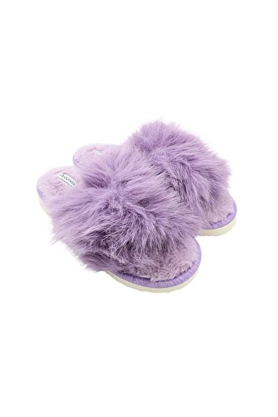 Antonio papuci pufoși pentru femei, mov, confort premium, talpă poliester + E...