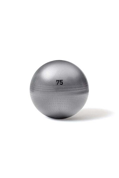 adidas Grey Gym Ball with Dual-Texture Grip and Hand Pump — 75 cm