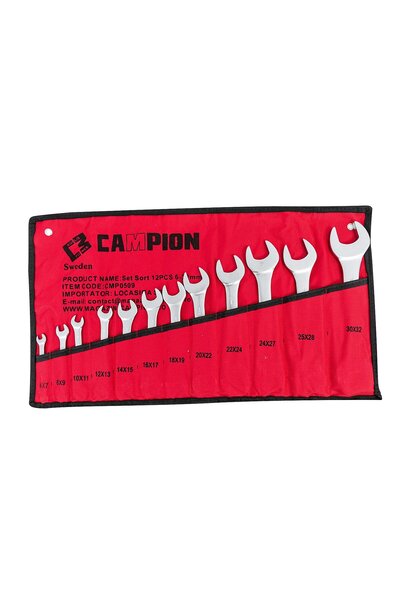 Campion Set chei fixe Champion, 6-32, 12 buc., crom-vanadiu
