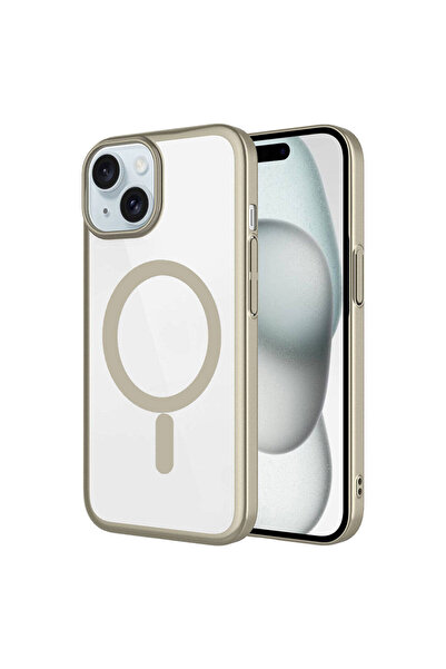 zore iPhone 15 Plus Uyumlu Wireless Şarj Özellikli Sert PC MSRA Mat Riksos Ma...