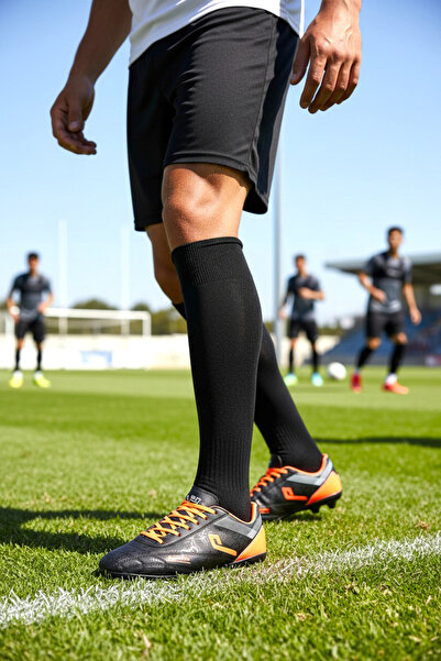 FUTBOL DÜNYASI حذاء كرة قدم أسود من نوع هاليت سيفا