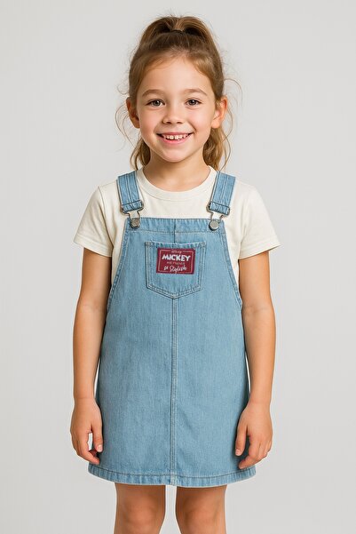 Cenanın Dolabı 2-8 Yaş Kız Çocuk Kot Salopet Jile Elbise | Minnie Mouse Baskı...