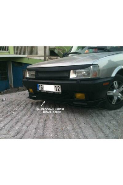 Aysimoto Dizayn Tofaş Ön Tampon Eki Bıçaklı Takoz Karlık - Mat Siyah - Kampanyalı Fiyah